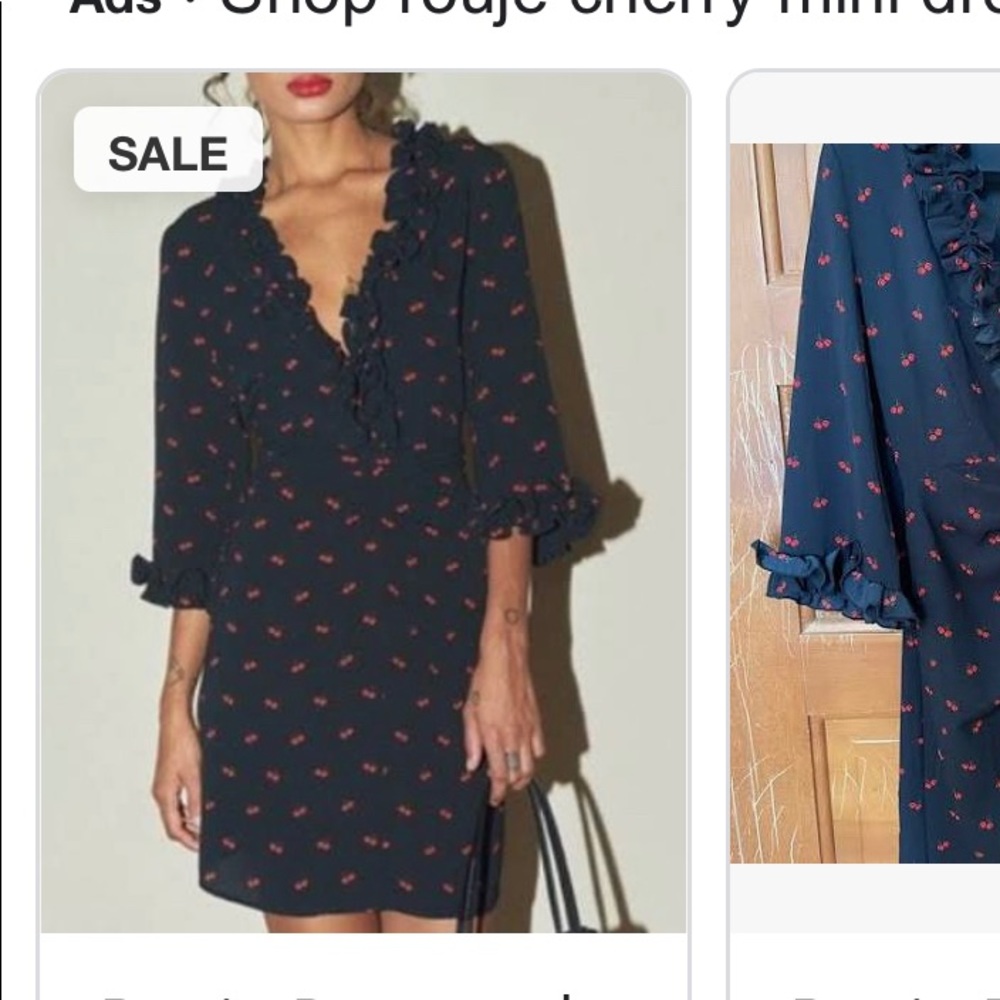 Rouje Cherry Mini Dress Size 34 (XS/S) NEVER WORN